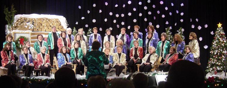 Blue Notes, Christmas Concert 2004.  Don't ya just love the tinsel jackets....hmmm
