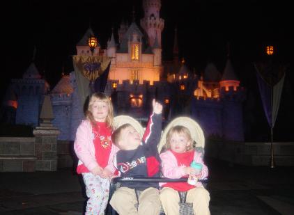 Disneyland - Spring 2004.  Twins 2 1/2, Big sister - 5