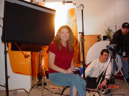 Loreen, with Aaron and Doug in hiding.