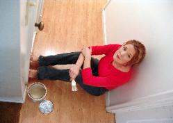 Did you know... This is really Loreen's hallway.  Tim put the floor down.  Looks good, huh!?