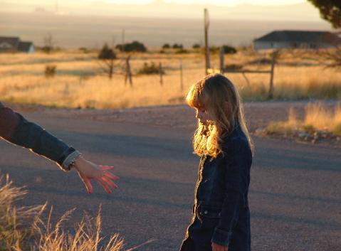 A not very happy daughter.